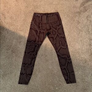 Varley Snake Print Leggings - Brown